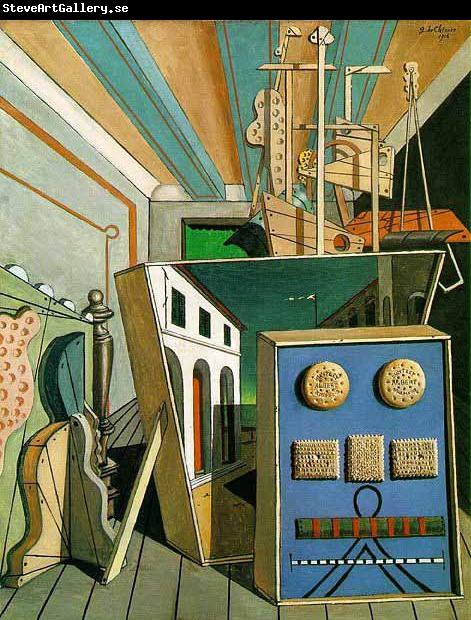 giorgio de chirico Metaphysical Interior with Biscuits